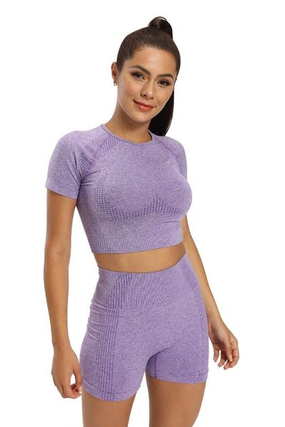 

2pcs yoga set women sports shirts & shorts high waist fitness gym shorts jogging suits women workout outfits sportswear, White;red