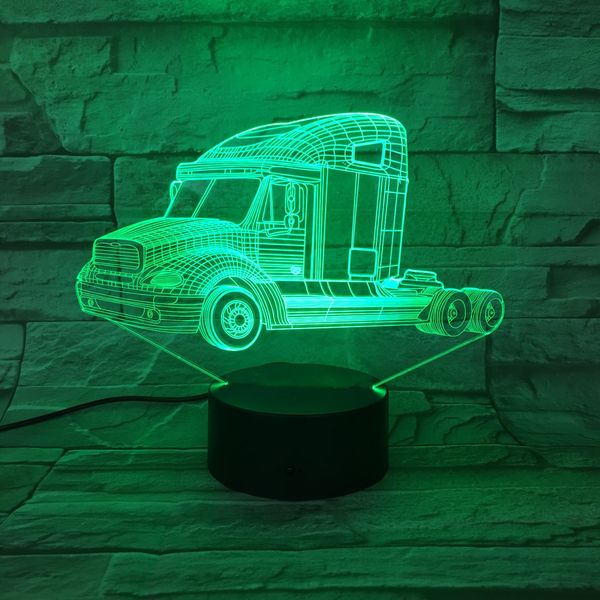 

3d lamp truck head battery powered color changing with remote unique present for teenager atmosphere usb led night light lamp