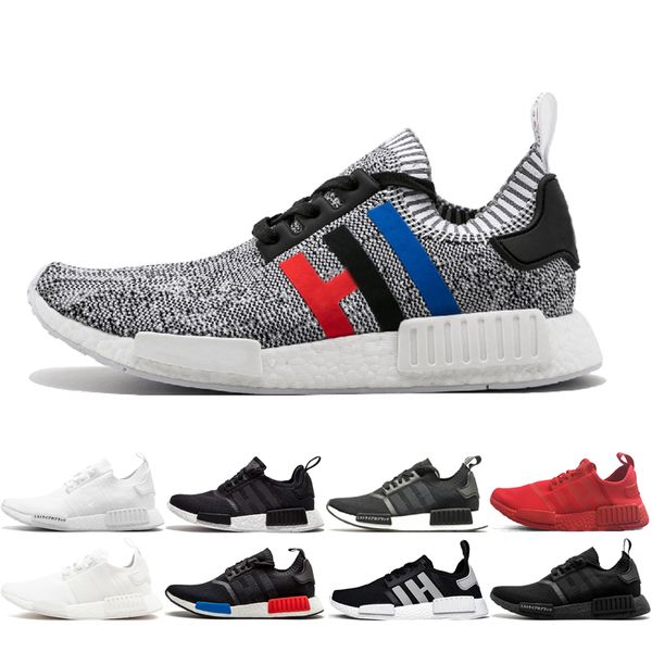 

new r1 mens designer shoes 2019 women r1 grey triple red japan black white og black triple white running shoes sport sneakers
