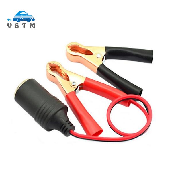 

12v car battery clamp car battery terminal clip-on terminals cigarette lighter socket adapter socket
