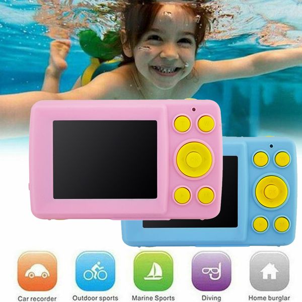 

2.4 inch screen face detection digital camera kids p waterproof durable anti-fall hd anti-shake children mini gifts recorder