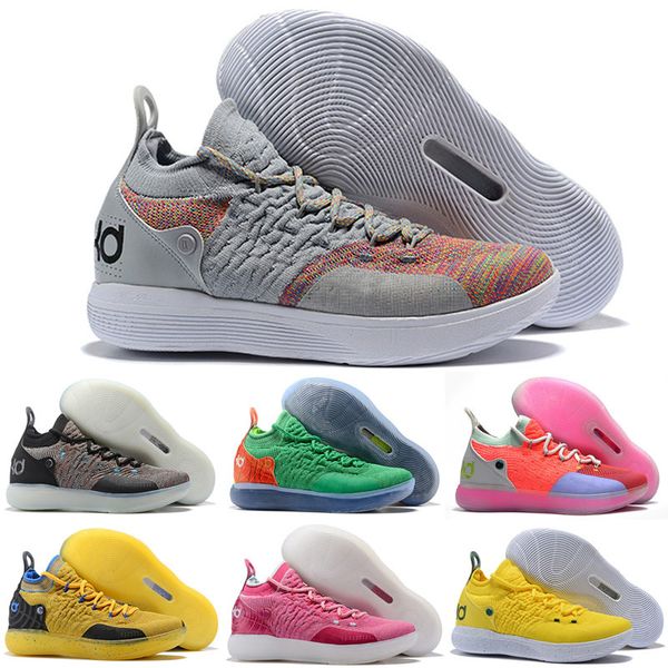 

kd 11 ep white orange foam pink paranoid oreo ice kids basketball shoes original kevin durant xi kd11 mens trainers sneakers, Black
