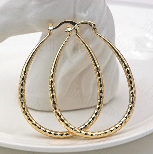 

luxury hoop earrings for women gold color geometric shape earring trendy jewelry for wedding anniversary gift, Golden;silver