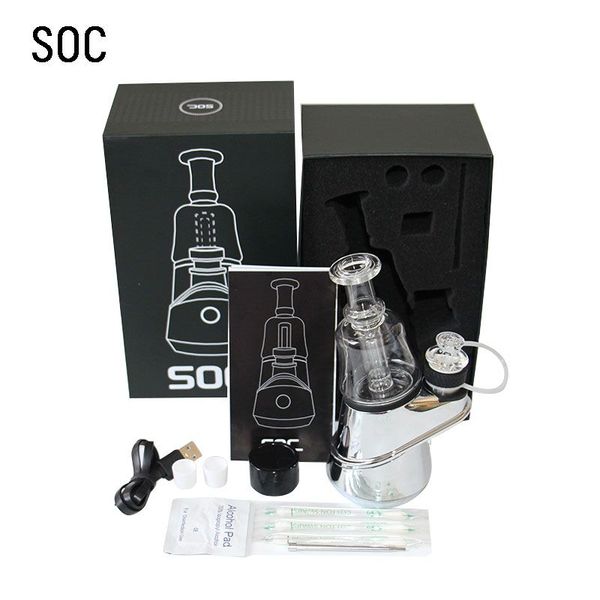 

Оригинальный SOC Enail Kit 2600mAh Wax Концентрат Shatter Budder Dab Rig Vape комплект с 4 Параметрами тепла температуры класса Продолжительная для Puffc