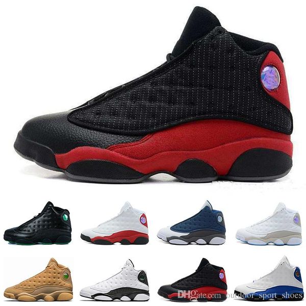 

13 13s men basketball shoes ivory grey toe bred wheat black cat chicago love respect mens sports designer sneakers for men