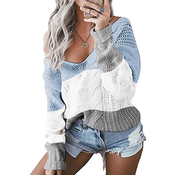 

women knitted sweater casual pink jumper pull femme sweater autumn winter brand black off shoulder pullovers knitwear 2019, White;black