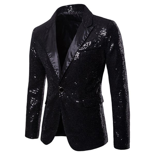 

2018 new style fashion men blazer sequin stage performer formal host suit bridegroom tuxedos star suit, White;black