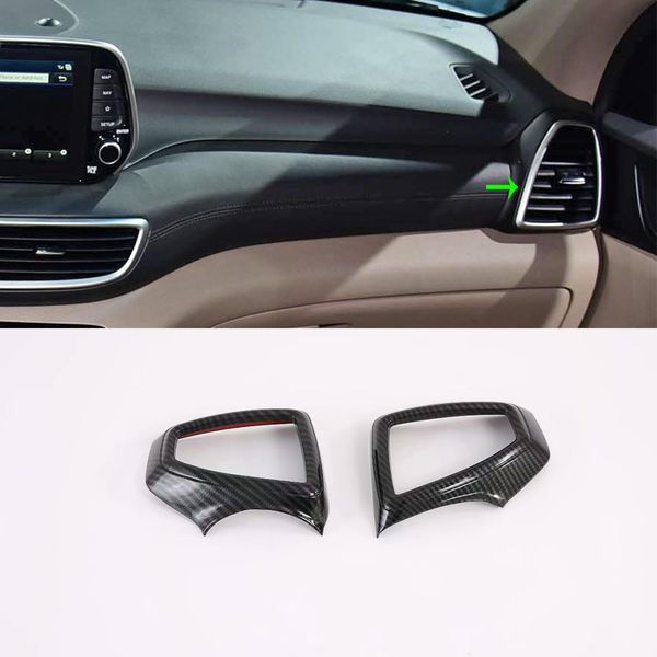 

car stickers new products car accessories interior decorative 2 pcs front side air vent cover black for tucson 2019