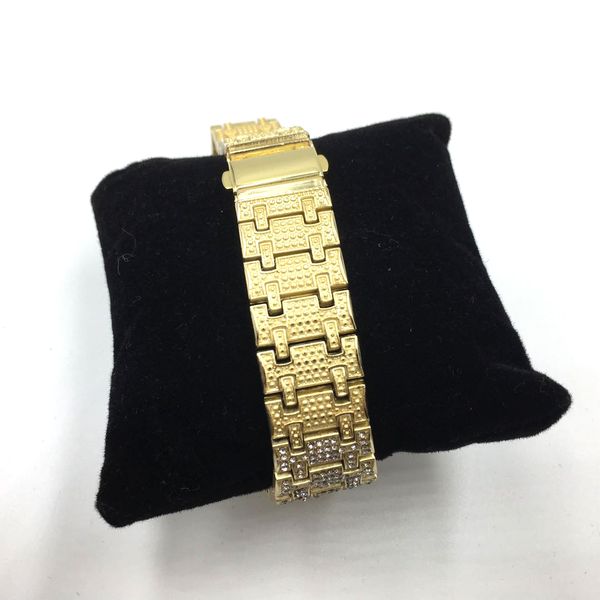 

xfcs diamond watch for men steel masculino tone gold yellow stainless bling quartz mens wrist watches iced luxury out new relogio bbwkc, Slivery;brown
