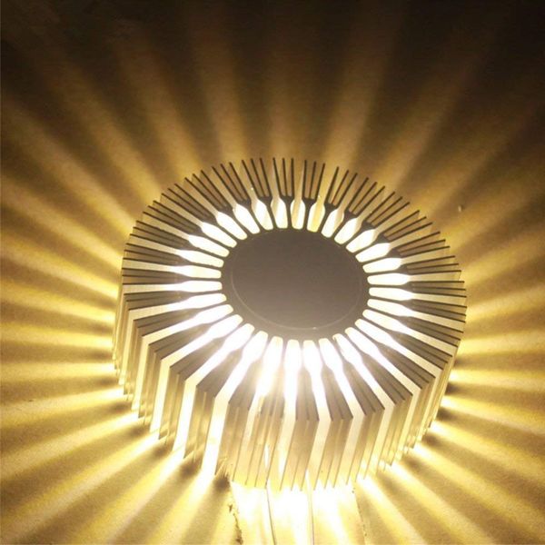 

sun flower modern led wall lamp 3w rgb remote art gallery decoration front balcony lamp porch light corridors light fixture