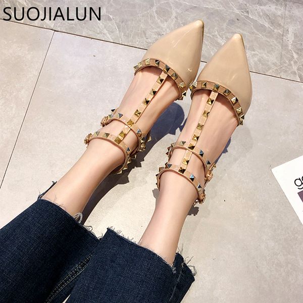 

2019 new brand elegant women pump ladies pointed toe mujer high heels ladies sandals fashion rivet dress party pump shoe, Black;white