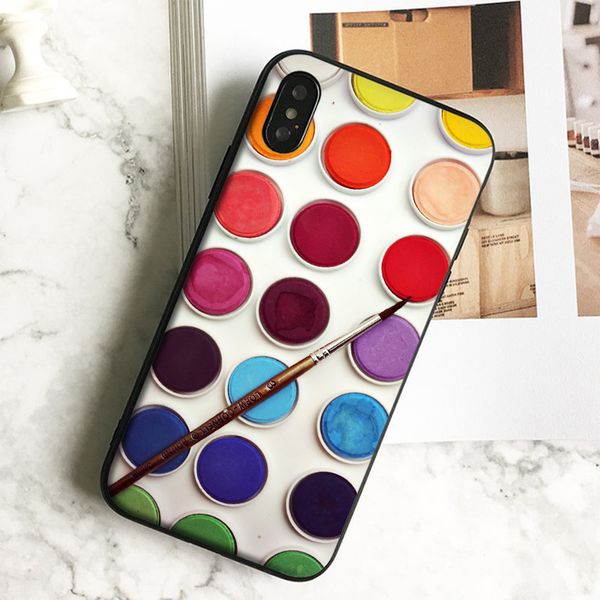 

коке luxury paint brush box елеона еол дл iphone 11 pro xs max г 8 7 6s plus 5 se case soft black tpu иликонов