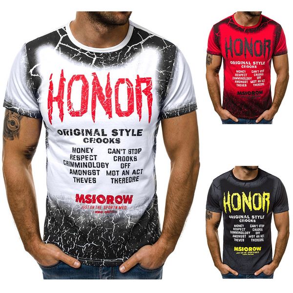 

Mens Summer Letter Printed T-shirts Fashion Crew Neck Short Sleeve T-shirt Quick Dry Homme Clothing