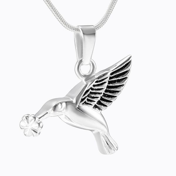 

ijd8283 stainless steel peace dove necklace pet cremation pendant necklace for ashes urn memory ashes keepsake jewelry, Silver