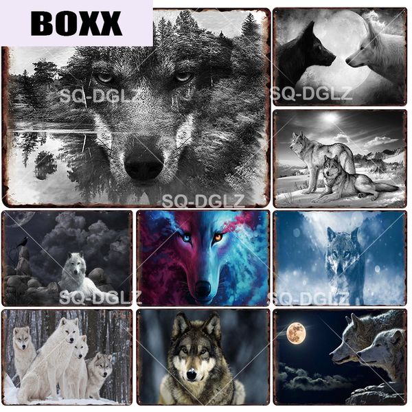 

wolf металл знак урожай бар декоративного металл налет плита стена декор олово знаки wild wolf poster подарки