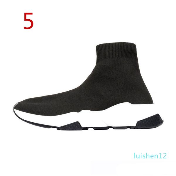 

2019 ace designer casual speed trainer black red triple black fashion socks sneaker trainer shoes 36-45 l12