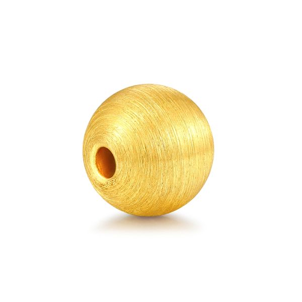 

fine pure 24kt yellow gold pendant women 3d wire drawing bead pendant 5mm 8mm 10mm, Blue;slivery
