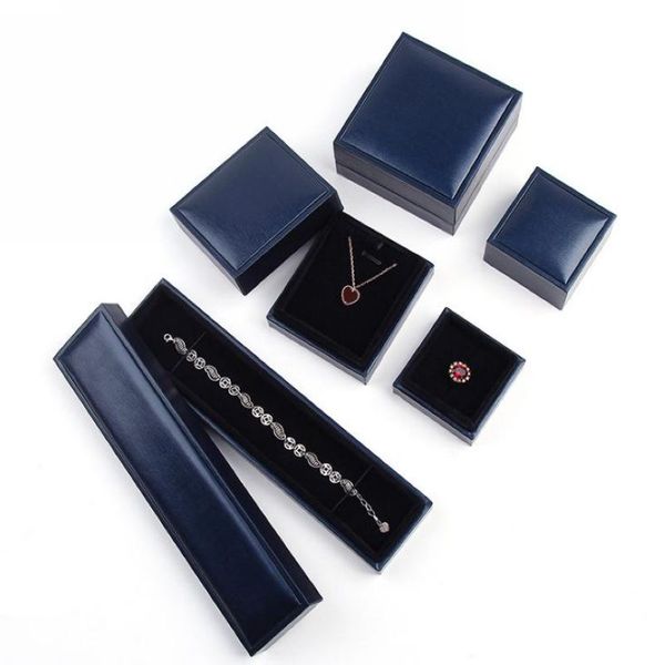 

new wholesale jewelry packaging box in blue composite materials for ring pendant bracelet jewelry accessories for women, Pink;blue