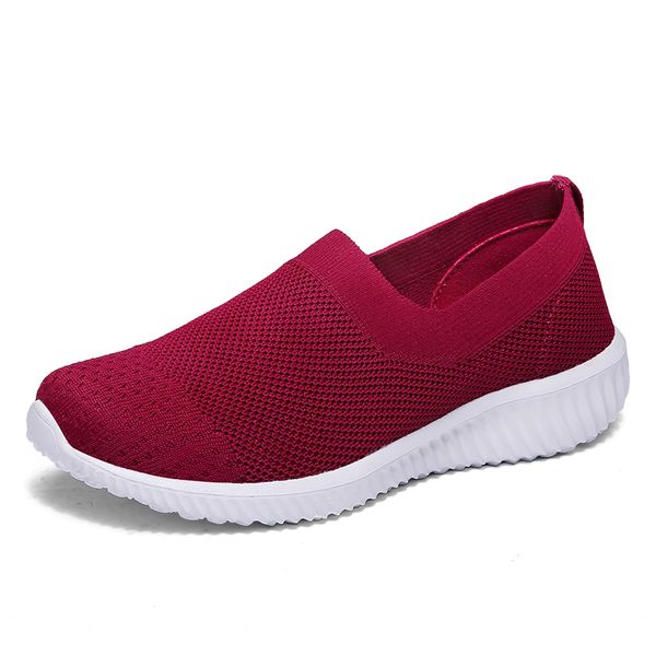 

handmade shoes women casual shoes fashion women sneakers ladies shoes slip on women loafers casual flats, Red;white