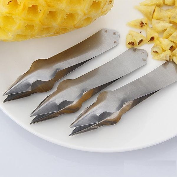 

2019 new stainless steel pineapple knife seed clips pineapple nail knife dig seed clip kitchen gadget kitchen accessories wholesale