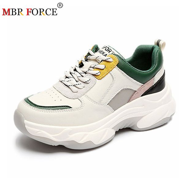 

mbr force women's sneakers spring and autumn thick bottom breathable casual hiking vulcanizing shoes y200424, Black
