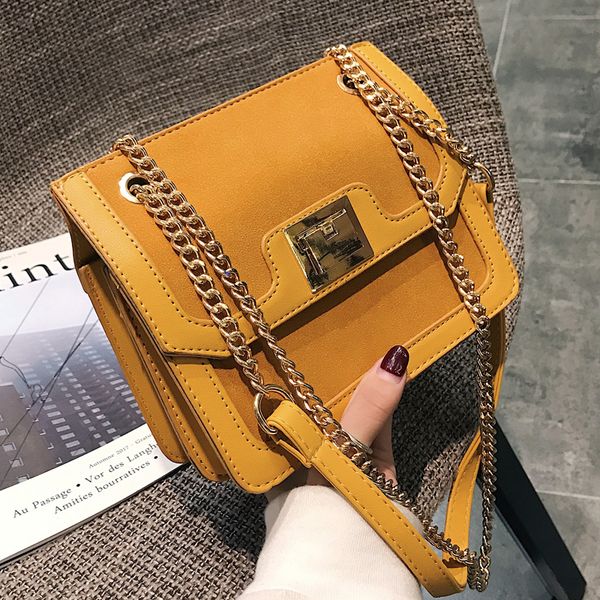 

fashion female square bag new quality matte leather women's designer handbag ladies lock shoulder messenger bag