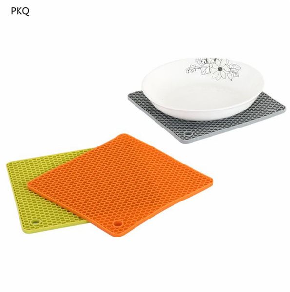 

18.2*18.2cm square heat resistant silicone mat drink cup coasters non-slip pot holder table placemat kitchen accessories