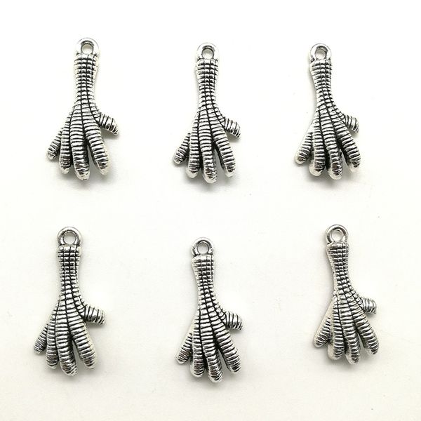 

wholesale bird claws antique silver charms pendants jewelry making diy keychain pendant for bracelet earrings necklace, Bronze;silver