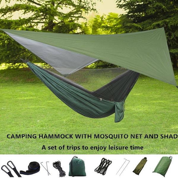 

rain tarp and camping hammock with mosquito net portable hammock canopy lightweight nylon hammocks hiking, backpacking