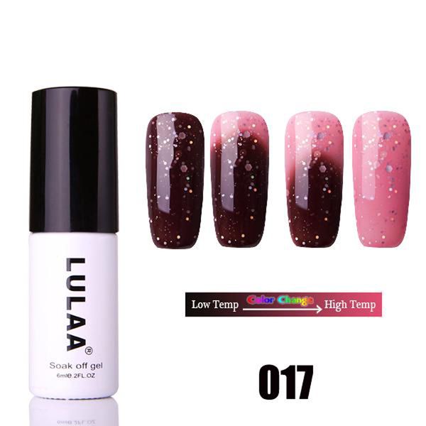 

warm change nail polish long-lasting gradient nail gel polish rainbow shimmer gel art uv led semi permanent