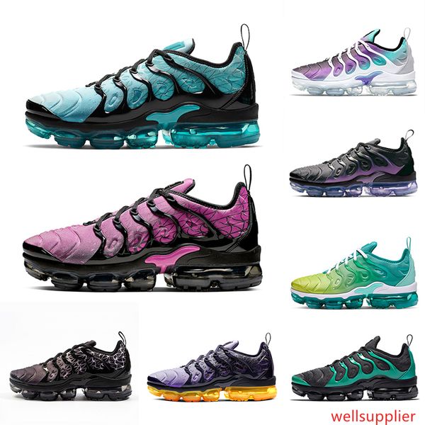 

2019 active fuchsia megatron tn plus men running shoes spirit teal grape hyper blue geometric black lemon lime mens women sports sneakers