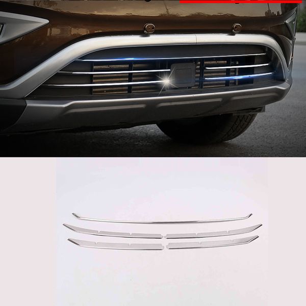 

lsrtw2017 stainless steel car engine hood front grill bumper strip for geely boyue atlas emgrand 2016 2017 2018 accessories