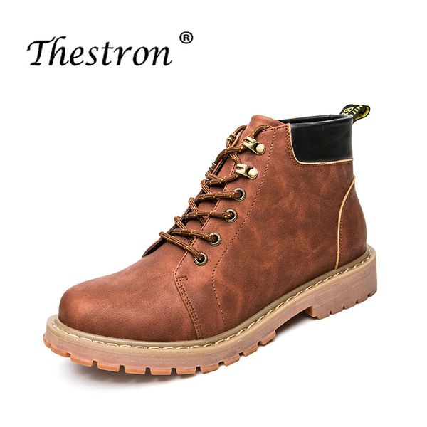 

рабочая безопасность boots красное вино mens boots high top мужская осень обувь повседневная обувь для мужчин лучшие качества кожи коровы, Black