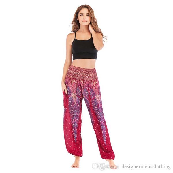 

women yoga pants pantalettes printed casual loose sports female fitness athletic pants, Black;white