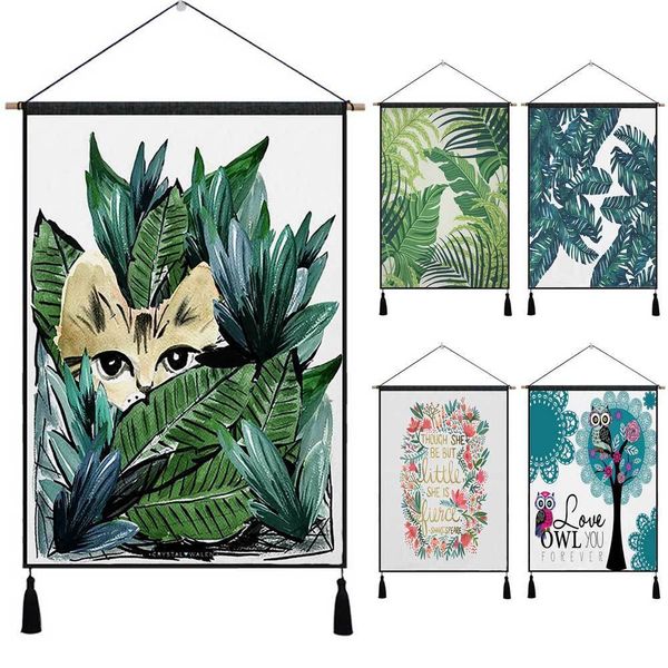 

урожай кисточка гобелен картины фон хлопок лен art висячие home decor
