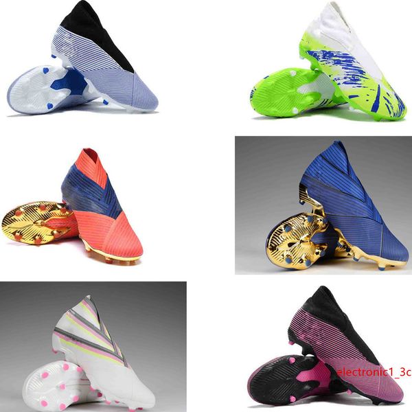 

mens high ankle football boots nemeziz 19.3 laceless fg soccer cleats nemeziz messi original popular 360 agility outdoor soccer shoes