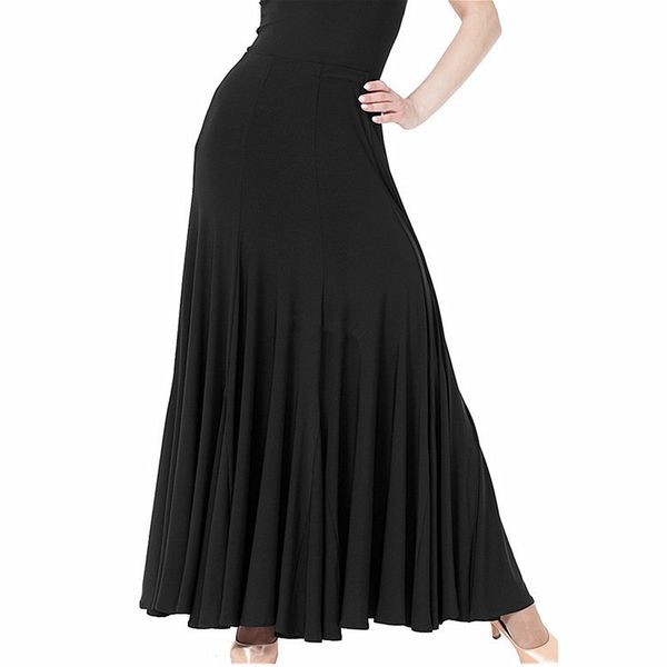 

brand good qualith flamenco skirts ballroom dance skirts women's ballroom standard waltz tango dance skirt, Black;red