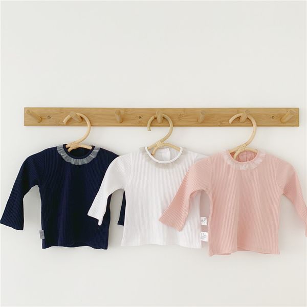 

Girl kids Clothing Shirt Spring Fall girl Kids 100%Cotton Long Sleeve O-neck Solid Color shirt