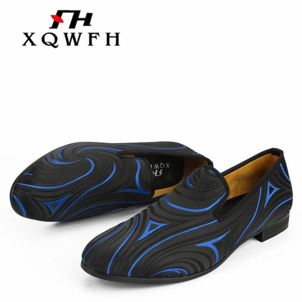 

new fashion men party and wedding handmade loafers italian men's dress shoes comfortable breathable men shoes, Black