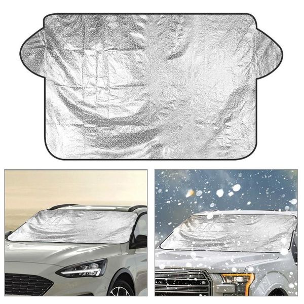 

magnetic car front windshield cover polyester taff ultrasonic heat sealing process uv sun shade snow ice shield wiper protector