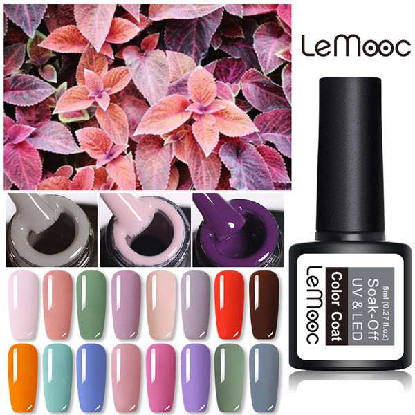

1 bottle 8ml lemooc nail gel polish spring series mixed color soak off led uv gel nail varnish art diy design, Red;pink