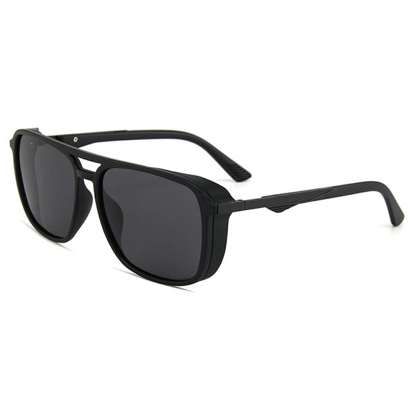 

parzin square polarized sunglasses for men metal frame retro sunglasses spring hinge driving sun glasses male gafas de sol, White;black