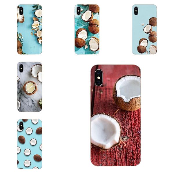 

custom fruit coconut in blue sky beach sand for huawei honor mate 7 7a 8 9 10 20 v8 v9 v10 v30 p40 g lite play mini pro p smart