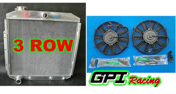 

aluminum radiator +fan for pickup f350 f250 f100 engine 1953 1954 1955 53 54 55