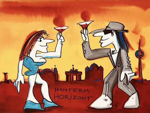 

hinterm horizont home decor handpainted &hd print oil painting on canvas wall art canvas pictures 200223