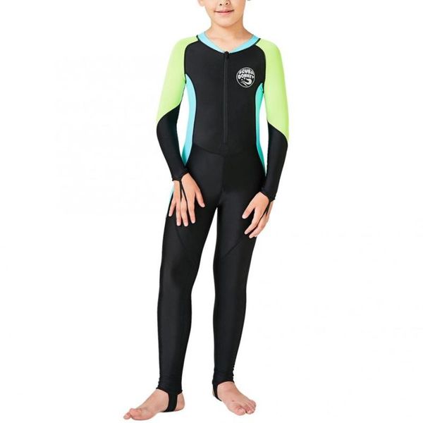 

one-pieces children swimsuit quick-dry kid wetsuit children diving suit sunscreen swimsuit long sleeve