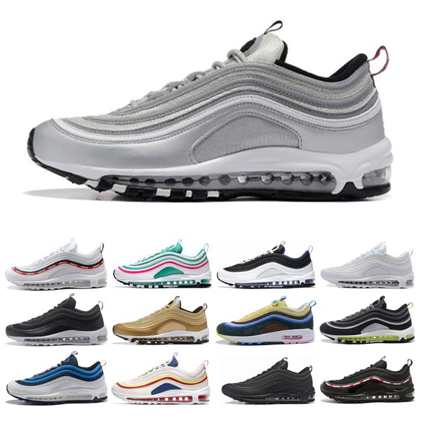 

97 мужских дизайнерские ботинки 2019 непобедимого chaussures 20-я годовщина черного металлик золото панацеи sports кроссовок us5-11, Black