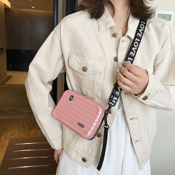 

fashion trunk box small shoulder bags for women designer plastic crossbody bag letter strap totes messager bag mini phone purse