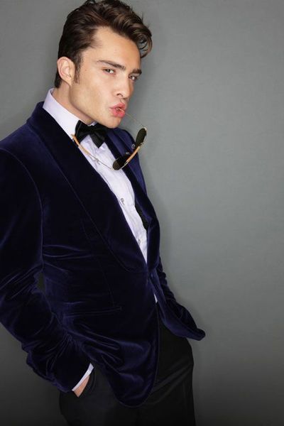 

custom made mens blue velvet blazer designer luxury evening dinner host smoking jacket coat suit jackets, White;black