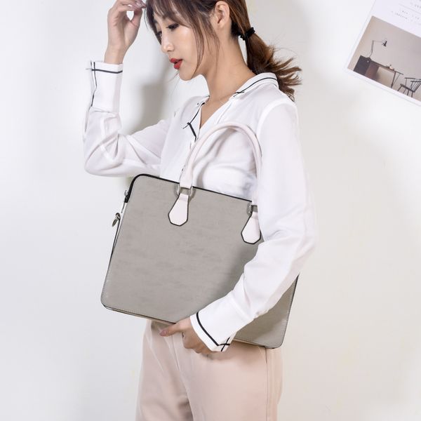 

maletin mujer office bags for women work bag 13 13.3 14 15 15.6 inch lapbag a4 portafolio pu leather notebook computer bags